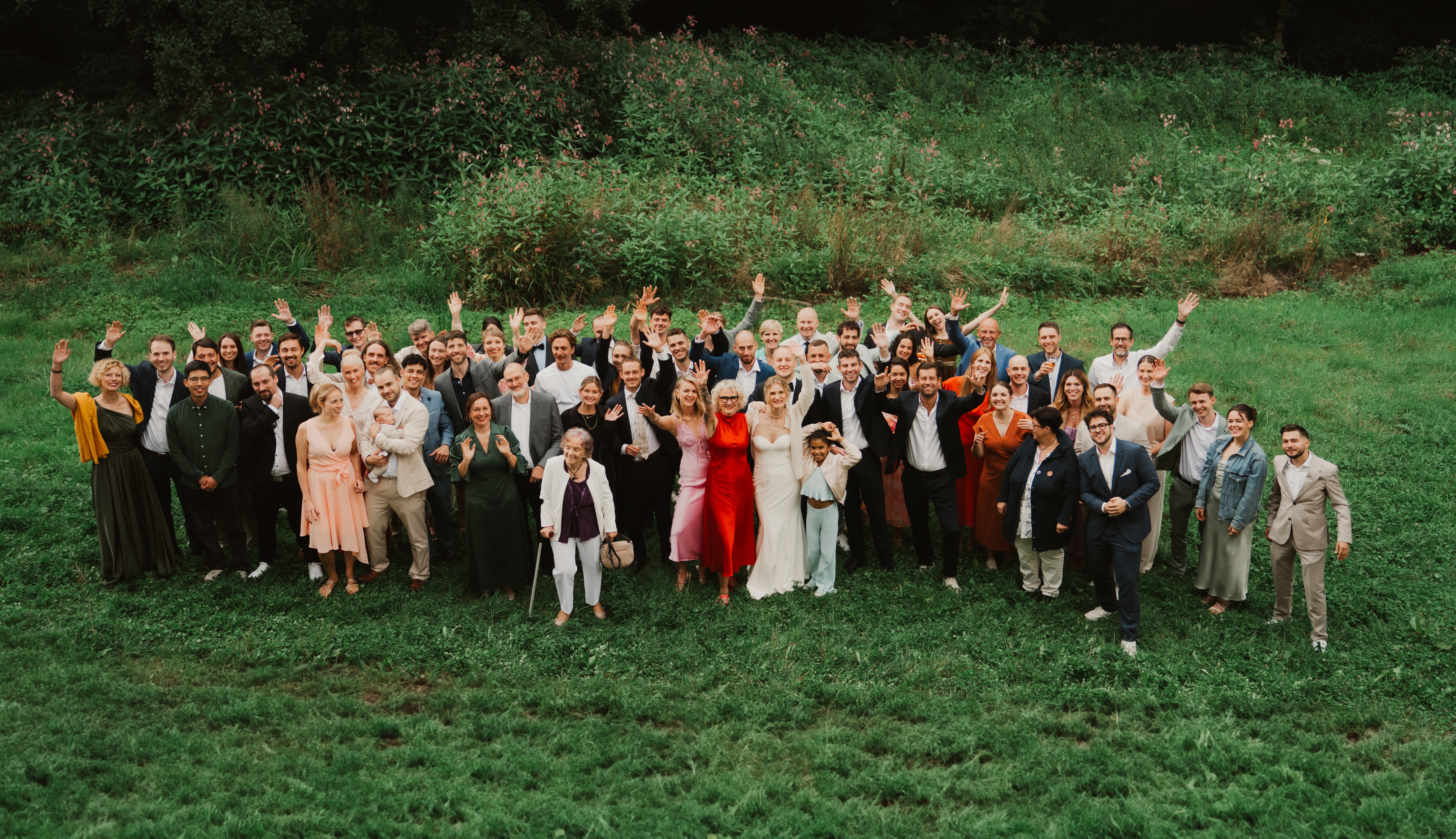 Gruppenaufnahmen mit Drohne